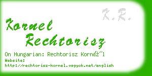 kornel rechtorisz business card